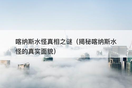 喀纳斯水怪真相之谜（揭秘喀纳斯水怪的真实面貌）-图1