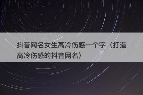 抖音网名女生高冷伤感一个字（打造高冷伤感的抖音网名）-图1