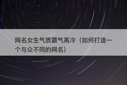 网名女生气质霸气高冷（如何打造一个与众不同的网名）-图1