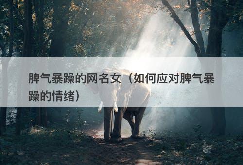 脾气暴躁的网名女（如何应对脾气暴躁的情绪）-图1