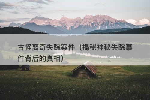 古怪离奇失踪案件（揭秘神秘失踪事件背后的真相）-图1