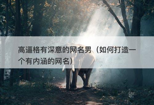 高逼格有深意的网名男（如何打造一个有内涵的网名）-图1