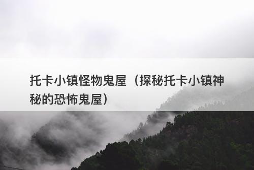 托卡小镇怪物鬼屋（探秘托卡小镇神秘的恐怖鬼屋）-图1