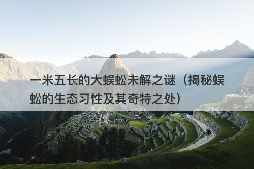 一米五长的大蜈蚣未解之谜(揭秘蜈蚣的生态习性及其奇特之处)-图1 一米五长的大蜈蚣未解之谜(揭秘蜈蚣的生态习性及其奇特之处)-图1