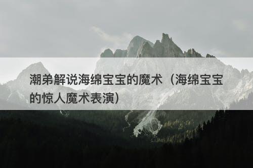 潮弟解说海绵宝宝的魔术（海绵宝宝的惊人魔术表演）-图1