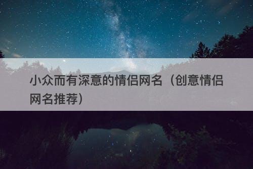 小众而有深意的情侣网名（创意情侣网名推荐）-图1