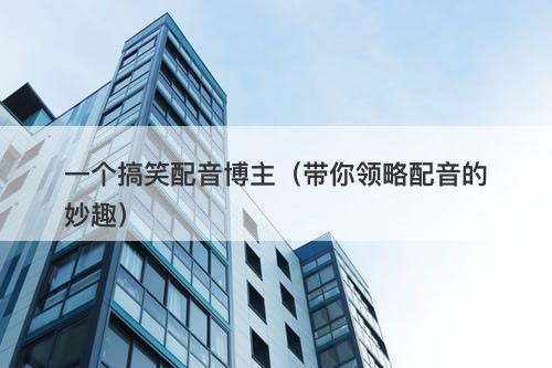 一个搞笑配音博主（带你领略配音的妙趣）-图1