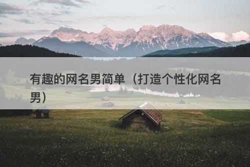 有趣的网名男简单（打造个性化网名男）-图1