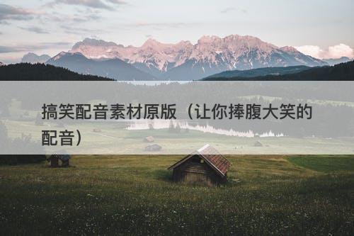 搞笑配音素材原版(让你捧腹大笑的配音)-图1 搞笑配音素材原版(让你捧腹大笑的配音)-图1