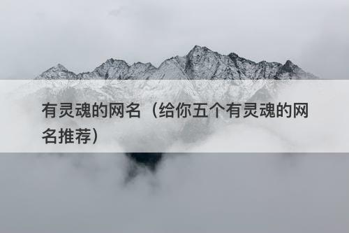 有灵魂的网名（给你五个有灵魂的网名推荐）-图1