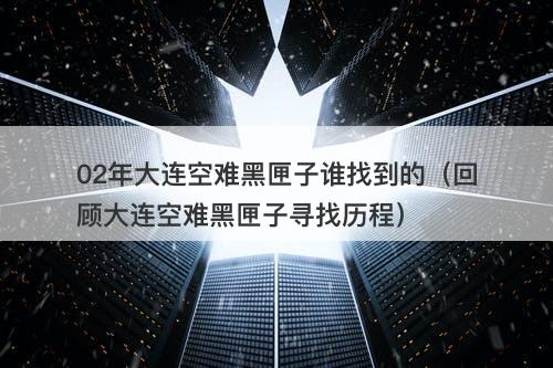 02年大连空难黑匣子谁找到的（回顾大连空难黑匣子寻找历程）