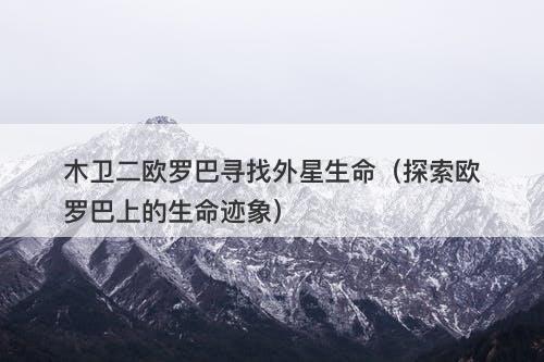 木卫二欧罗巴寻找外星生命（探索欧罗巴上的生命迹象）
