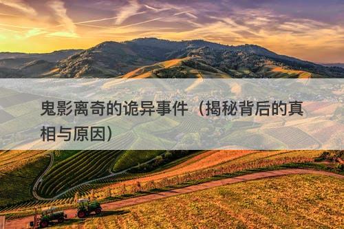 鬼影离奇的诡异事件（揭秘背后的真相与原因）