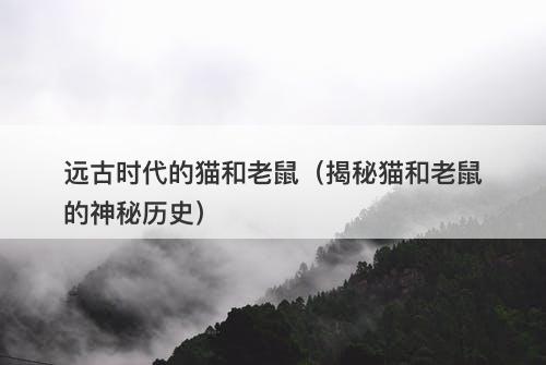 远古时代的猫和老鼠（揭秘猫和老鼠的神秘历史）