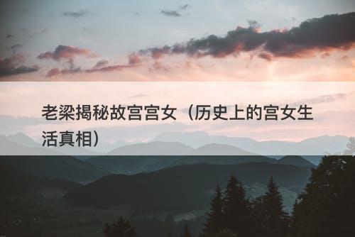 老梁揭秘故宫宫女（历史上的宫女生活真相）