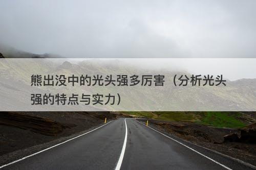 熊出没中的光头强多厉害（分析光头强的特点与实力）-图1