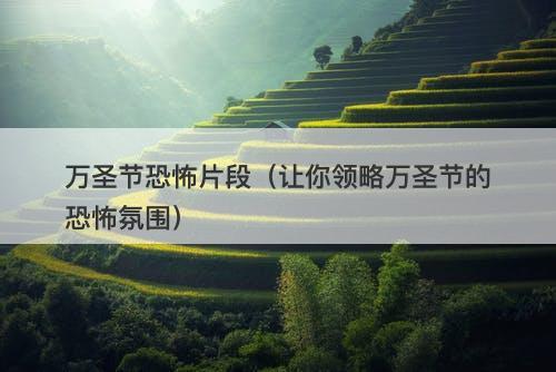 万圣节恐怖片段（让你领略万圣节的恐怖氛围）