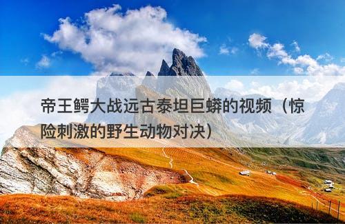 帝王鳄大战远古泰坦巨蟒的视频（惊险刺激的野生动物对决）-图1