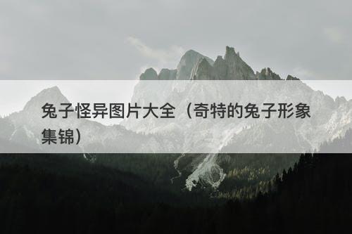 兔子怪异图片大全（奇特的兔子形象集锦）