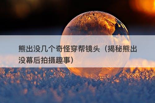 熊出没几个奇怪穿帮镜头（揭秘熊出没幕后拍摄趣事）-图1