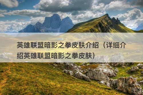 英雄联盟暗影之拳皮肤介绍（详细介绍英雄联盟暗影之拳皮肤）