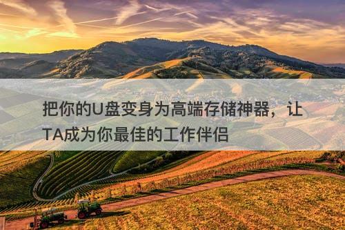 把你的U盘变身为高端存储神器，让TA成为你最佳的工作伴侣