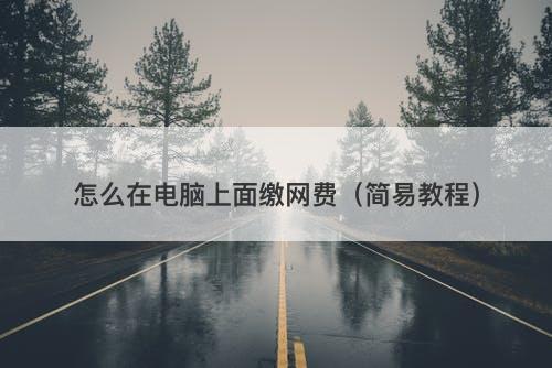 怎么在电脑上面缴网费（简易教程）