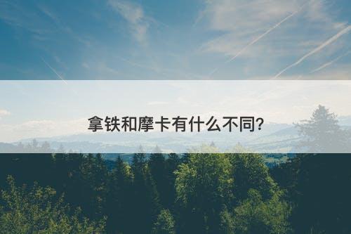 拿铁和摩卡有什么不同？