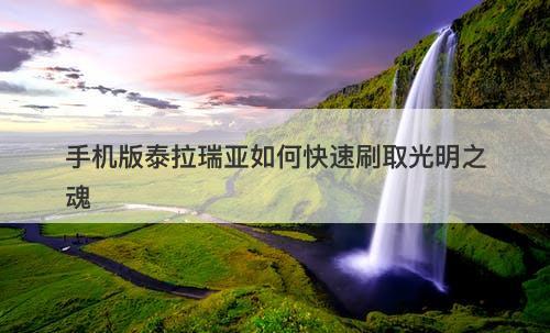 手机版泰拉瑞亚如何快速刷取光明之魂