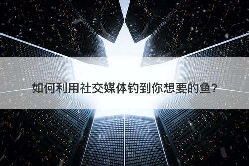 如何利用社交媒体钓到你想要的鱼？