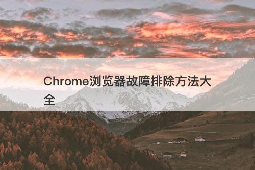 Chrome浏览器故障排除方法大全
