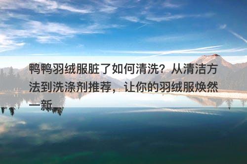 鸭鸭羽绒服脏了如何清洗？从清洁方法到洗涤剂推荐，让你的羽绒服焕然一新