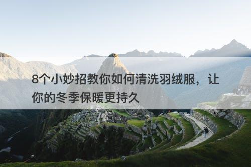 8个小妙招教你如何清洗羽绒服，让你的冬季保暖更持久