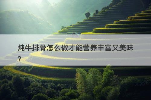 炖牛排骨怎么做才能营养丰富又美味？