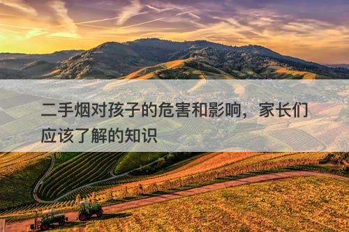 二手烟对孩子的危害和影响，家长们应该了解的知识