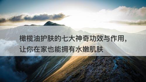 橄榄油护肤的七大神奇功效与作用，让你在家也能拥有水嫩肌肤