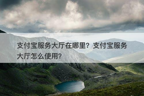 支付宝服务大厅在哪里？支付宝服务大厅怎么使用？