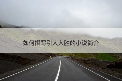 如何撰写引人入胜的小说简介