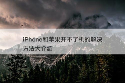 iPhone和苹果开不了机的解决方法大介绍-图1