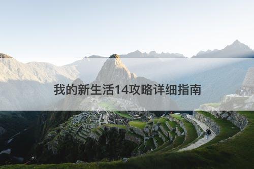 我的新生活14攻略详细指南