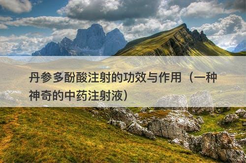 丹参多酚酸注射的功效与作用（一种神奇的中药注射液）