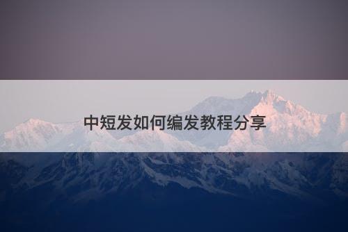 中短发如何编发教程分享