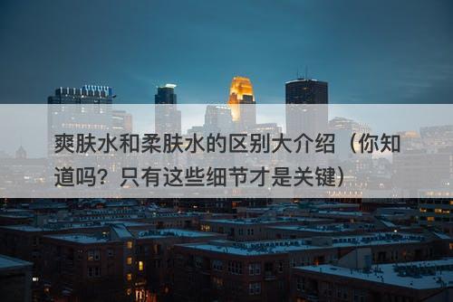 爽肤水和柔肤水的区别大介绍（你知道吗？只有这些细节才是关键）