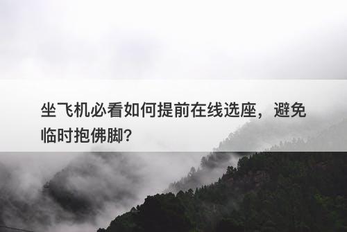 坐飞机必看如何提前在线选座，避免临时抱佛脚？-图1