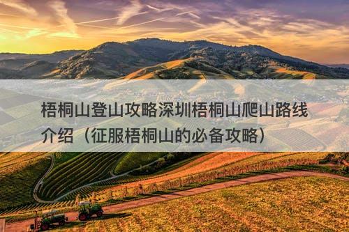 梧桐山登山攻略深圳梧桐山爬山路线介绍（征服梧桐山的必备攻略）