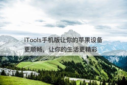 iTools手机版让你的苹果设备更顺畅，让你的生活更精彩