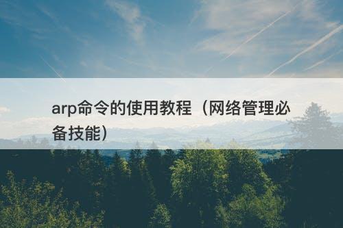 arp命令的使用教程（网络管理必备技能）-图1