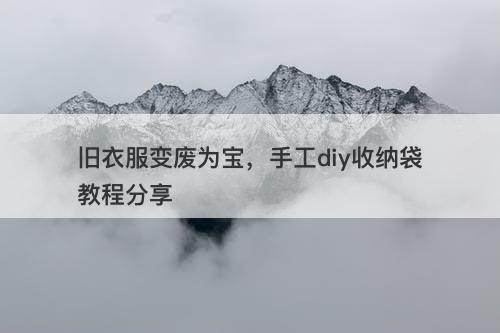 旧衣服变废为宝，手工diy收纳袋教程分享