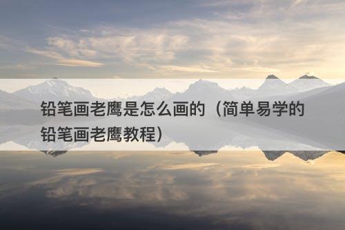铅笔画老鹰是怎么画的（简单易学的铅笔画老鹰教程）