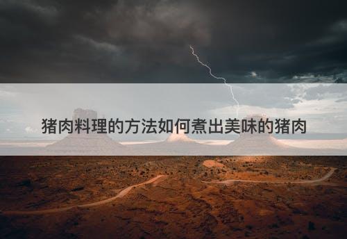 猪肉料理的方法如何煮出美味的猪肉
